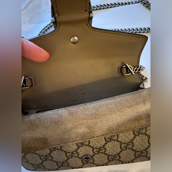 Gucci GG supreme monogram super mini Dionysus Bag Taupe - Picture 4 of 6